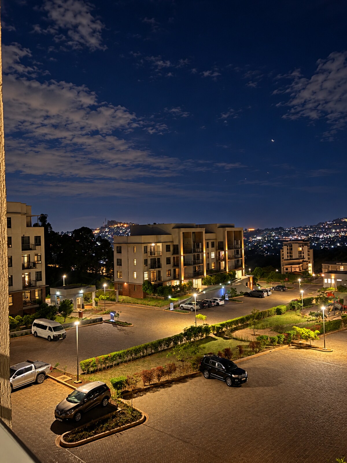 Savana Heights residences at night